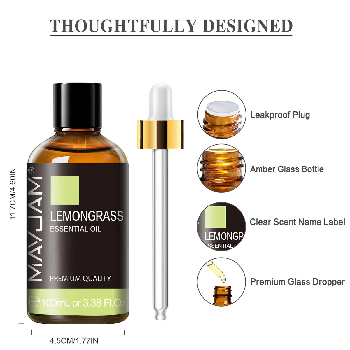Zen Active Living Essential Oil Blend 100ml Amber Bottle with Dropper