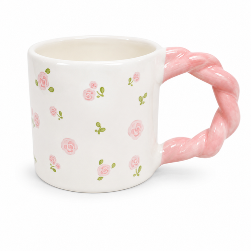 Rose Swirl Ceramic Coffee Mug